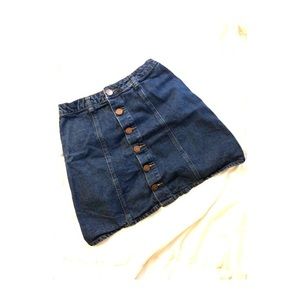The classic A-Line denim skirt
